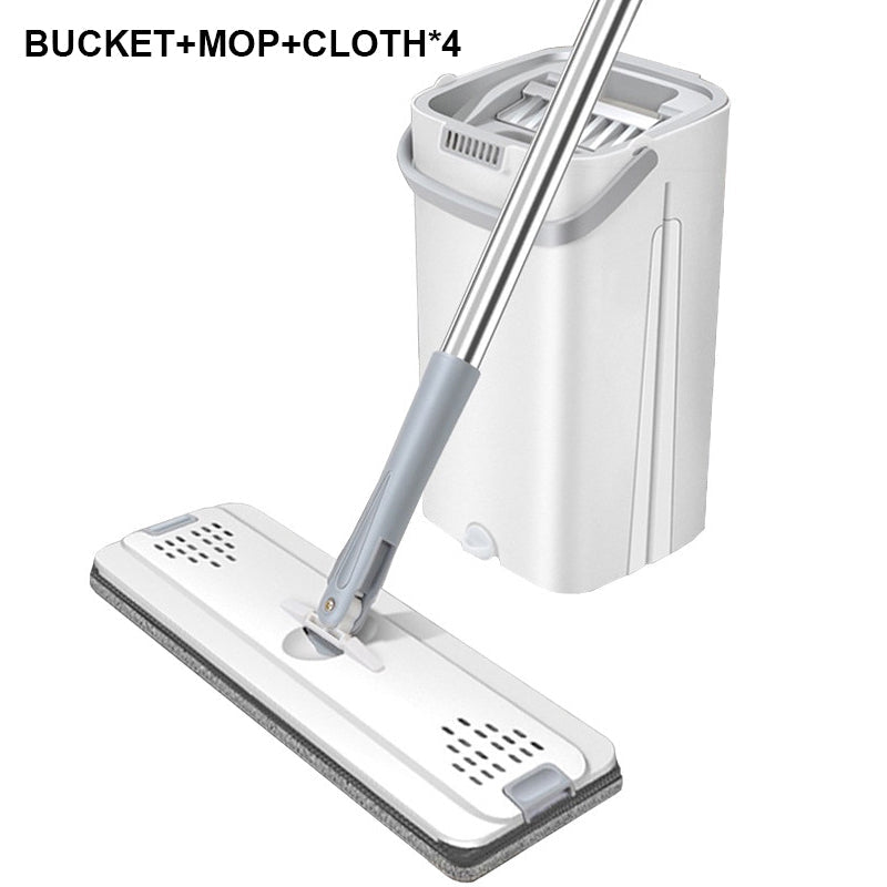 Floor Mop & Bucket Self-Wringing 360° Rotating Microfiber Telescopic Handle
