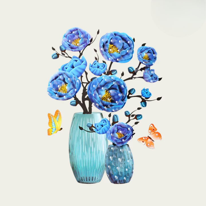 Floral Wall Stickers Self-Adhesive Repositionable No Residue