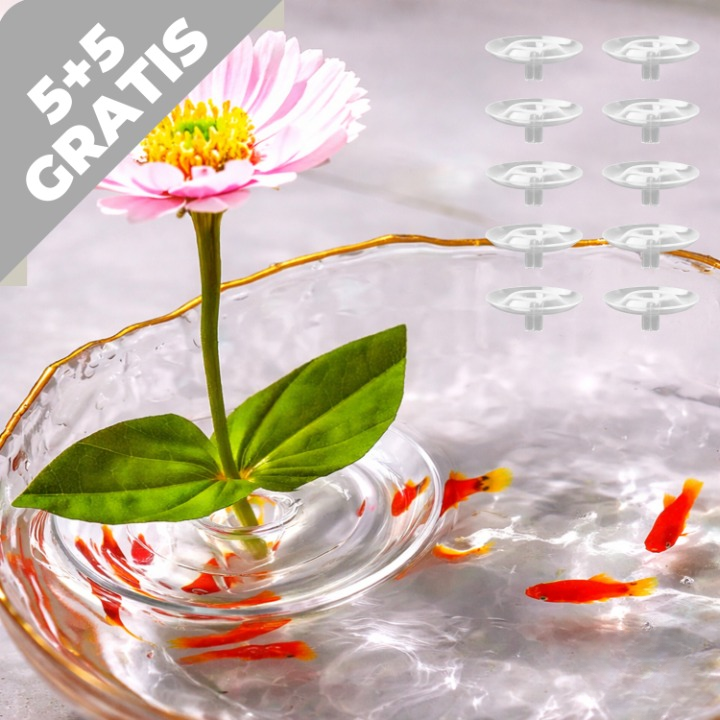 Flower Floats Crystal Clear Textured Edge 10-Pc Set