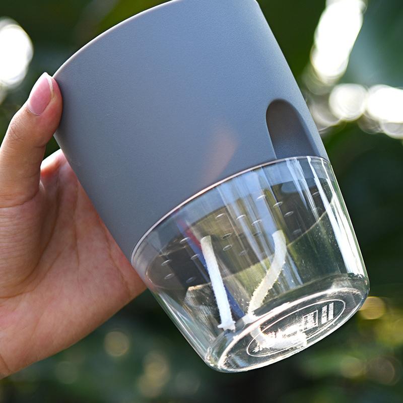 Flower Pot Self-Watering Cotton Wick & Transparent Reservoir