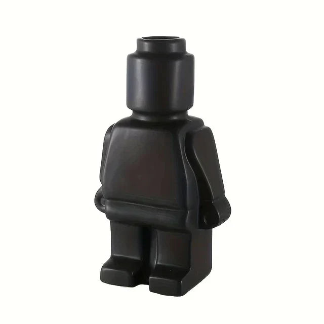 Flower Vase Resin Minimalist Building Block Design Smooth Surface