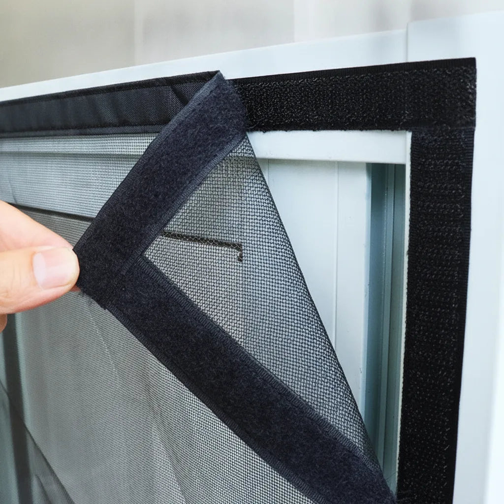Fly Screen Door Self-Closing Magnetic Polyester 80×210 cm