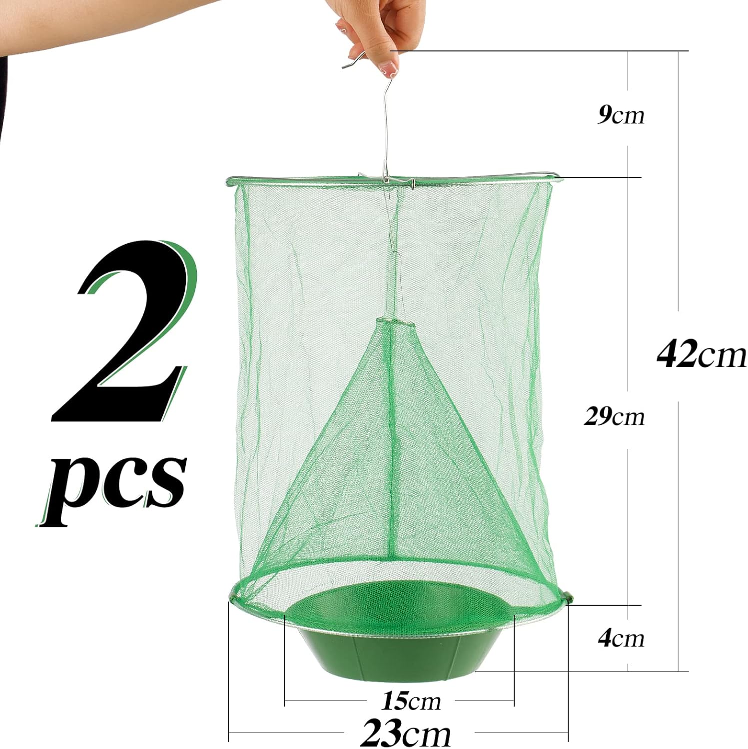 Fly Trap Foldable Mesh Poison-Free Pet-Safe
