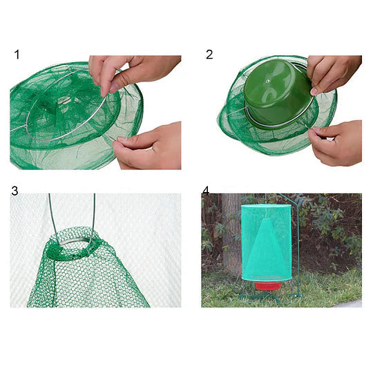 Fly Trap Wire Cage Non-Toxic High Capacity