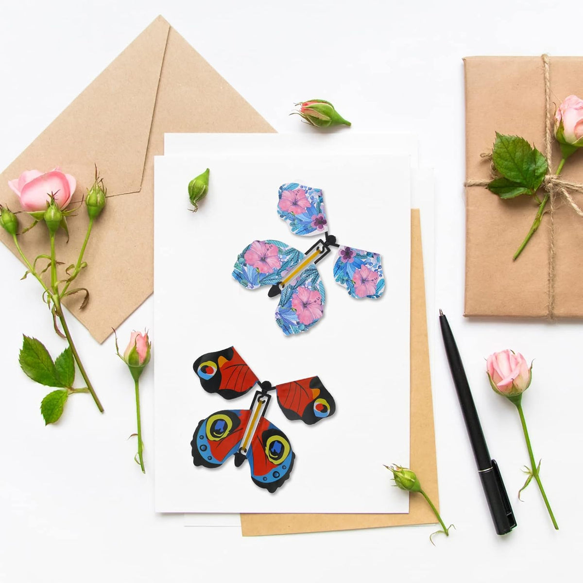 Flying Butterfly Set Reusable Wind-Up Set of 15