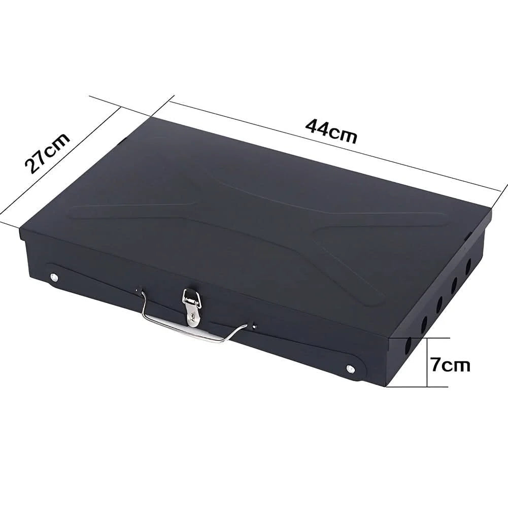 Foldable Grill Suitcase Portable Powder-Coated Steel & Stainless Grate