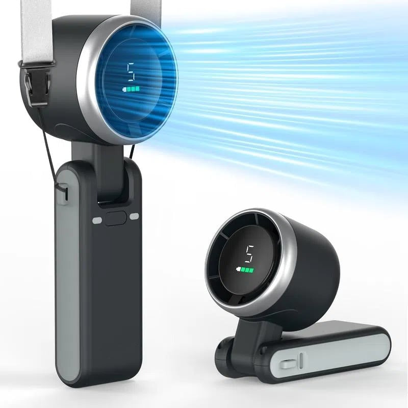 Foldable Handheld Fan 5-Speed Brushless USB Rechargeable