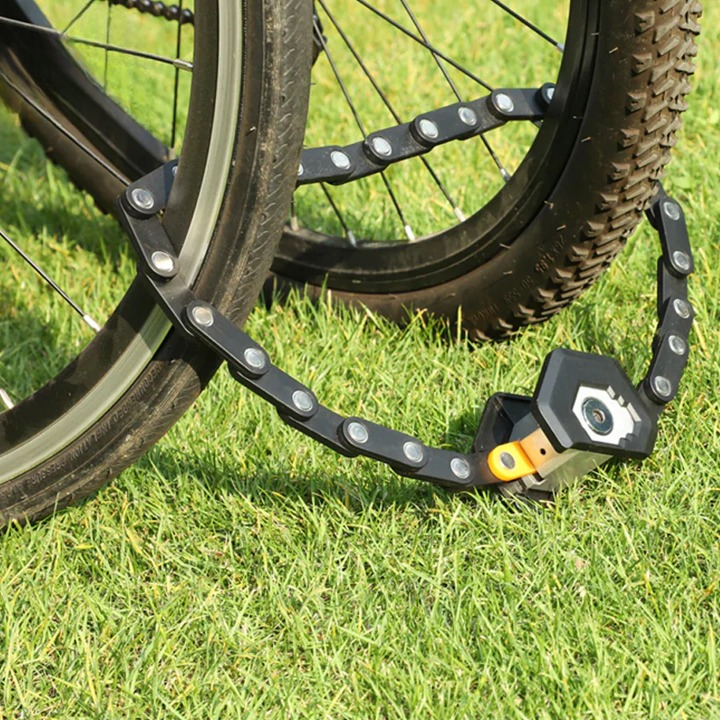 Folding Bike Lock Hardened Alloy Steel & Drill-Proof Cylinder