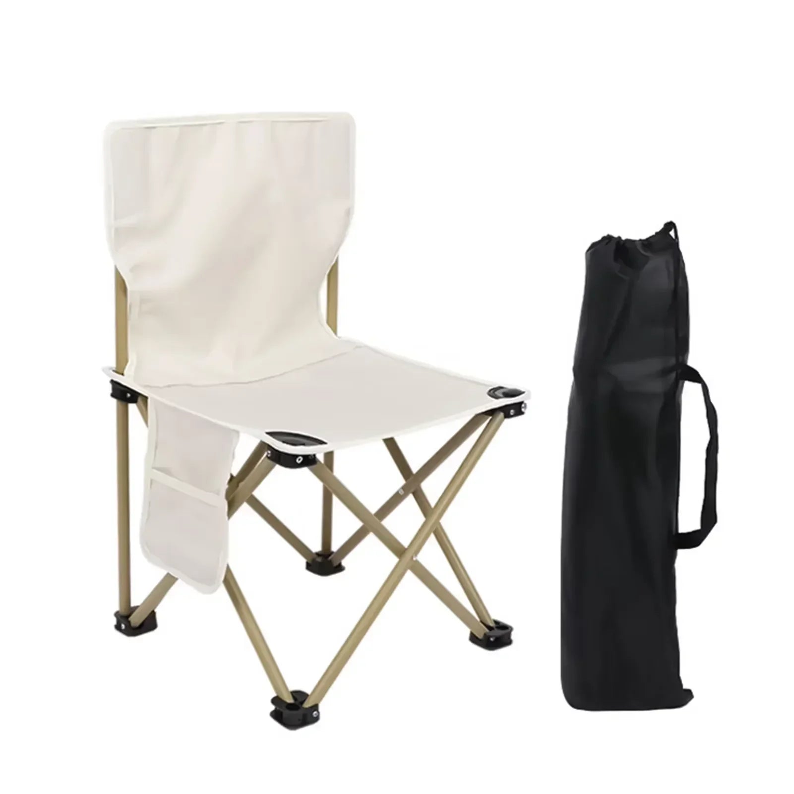 Folding Camping Chair Compact Nylon Oxford & Steel Frame