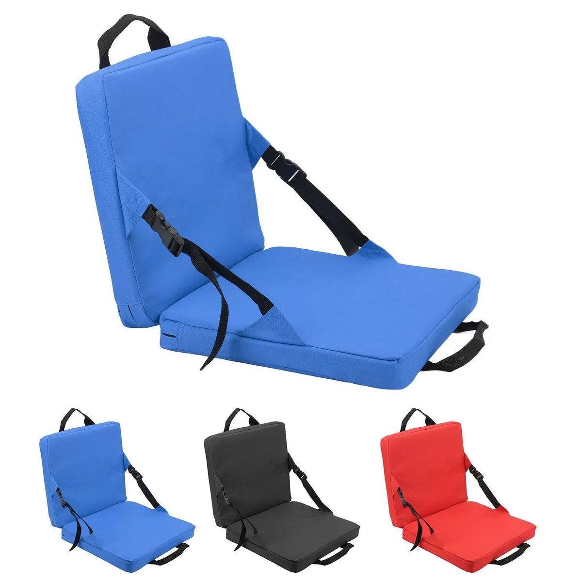 Folding Camping Chair Padded Backrest & Side Pocket