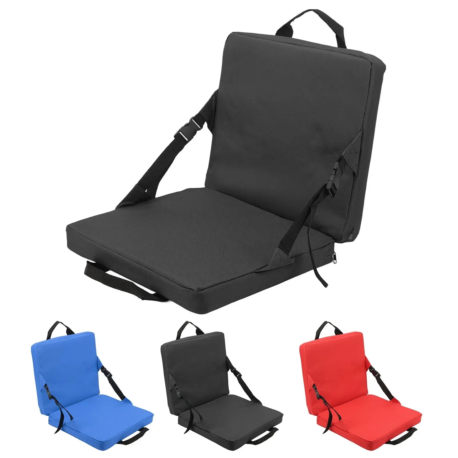 Folding Camping Chair Padded Backrest & Side Pocket