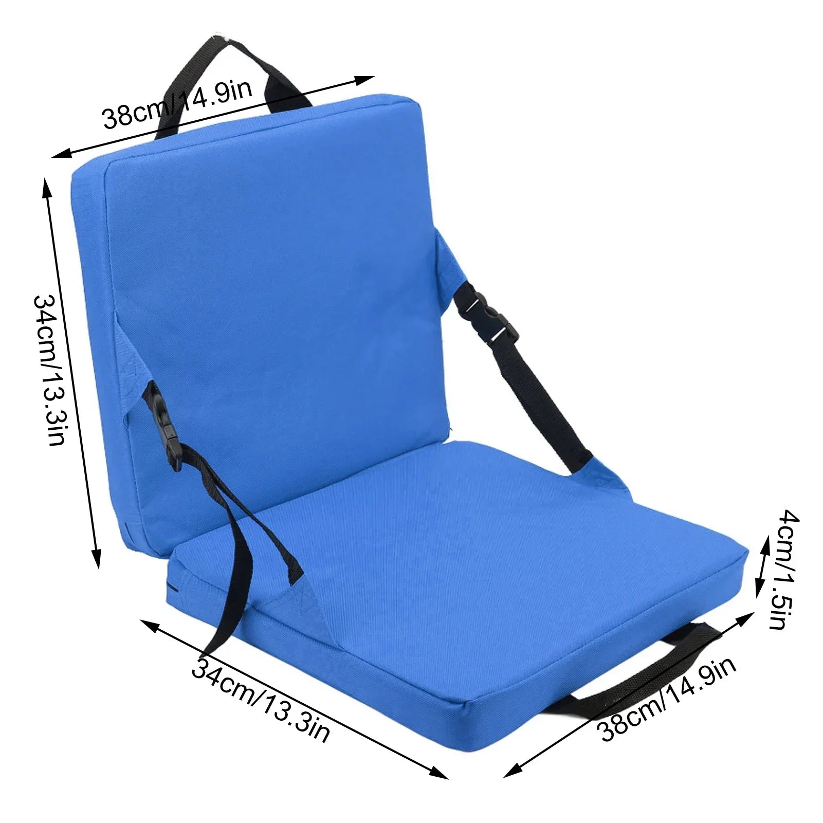 Folding Camping Chair Padded Backrest & Side Pocket