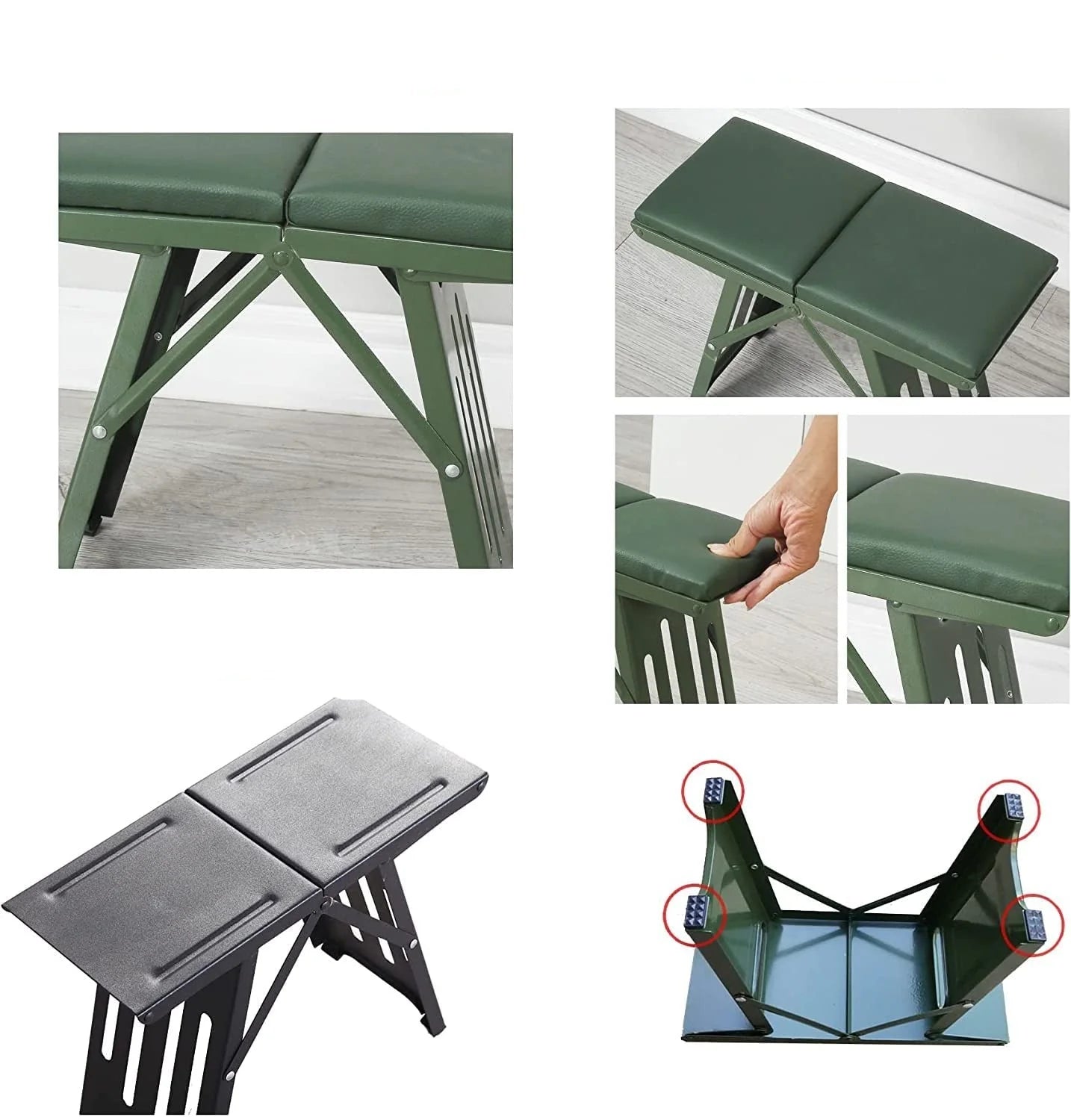 Folding Camping Stool Lightweight Aluminum Weather-Resistant Fabric