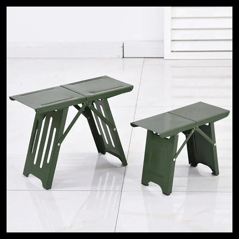 Folding Camping Stool Ultralight Steel Frame 265 lb Capacity