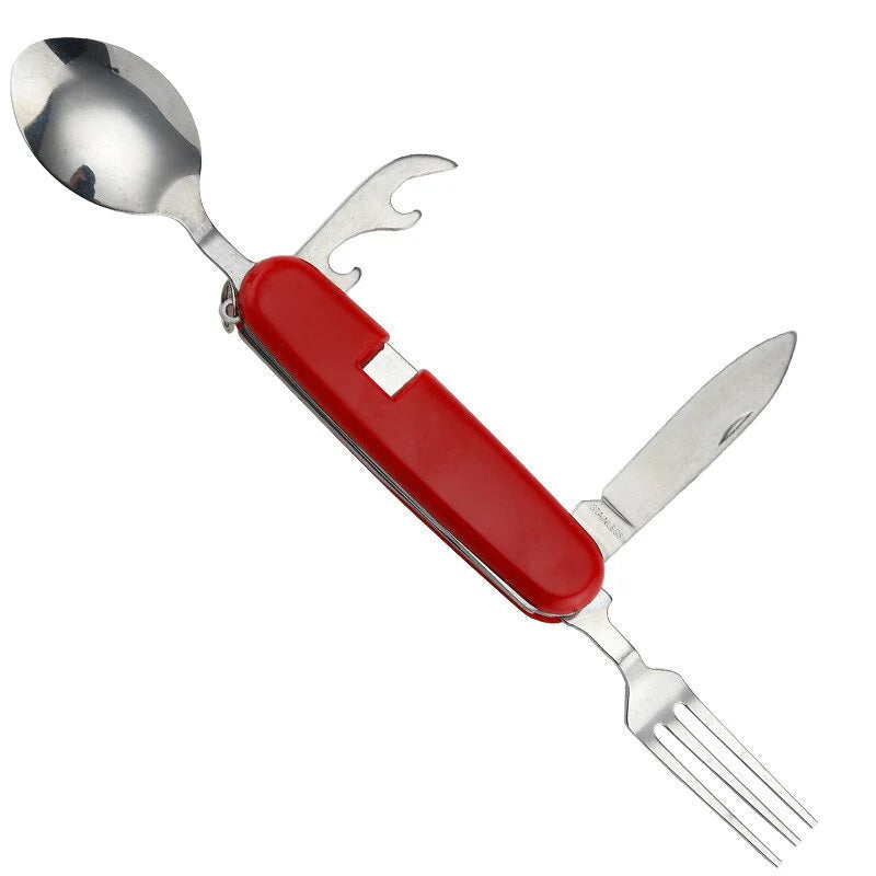 Folding Cutlery 4-in-1 Stainless Steel Pocket-Sized