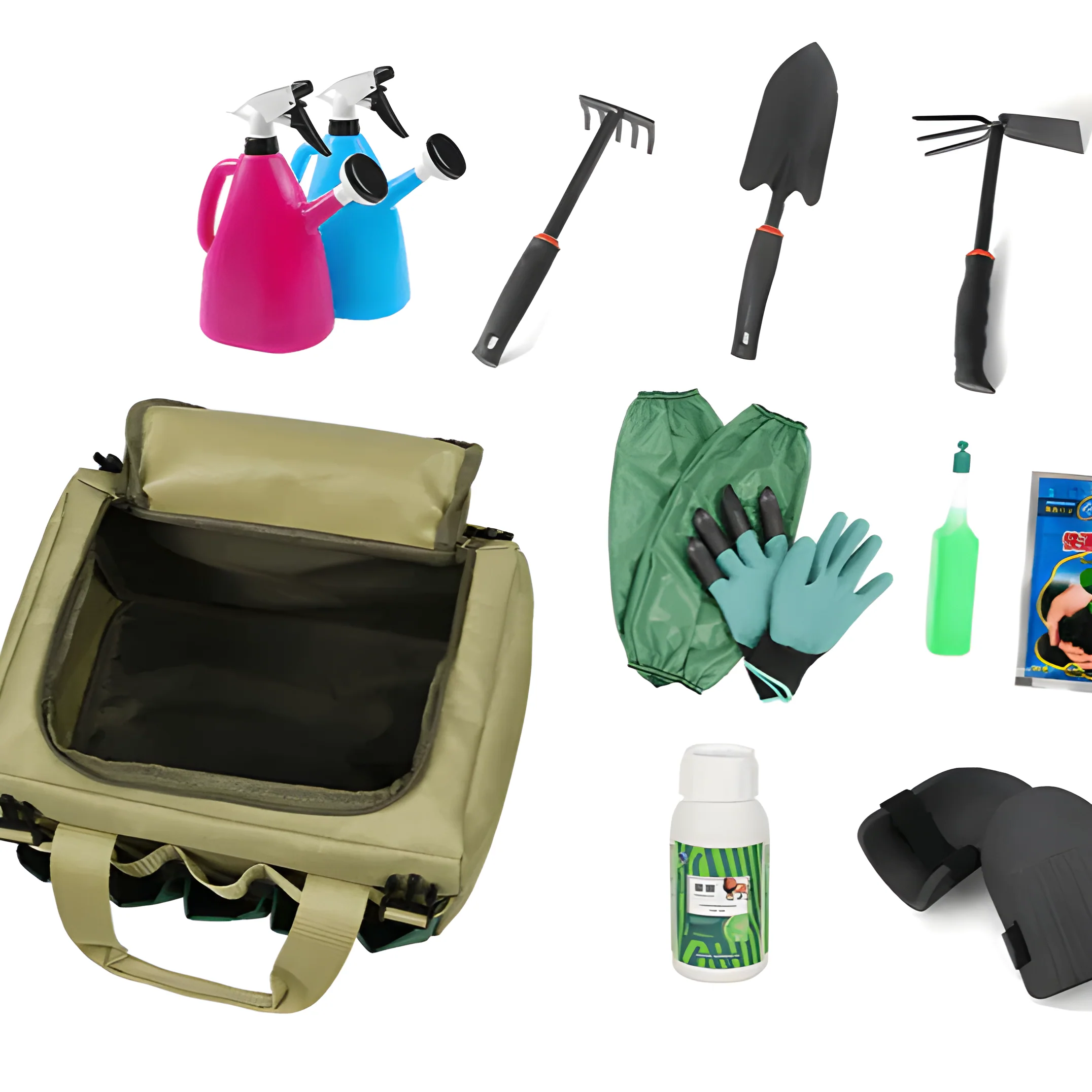 Folding Garden Chair & Tool Bag 600D Oxford Iron Frame