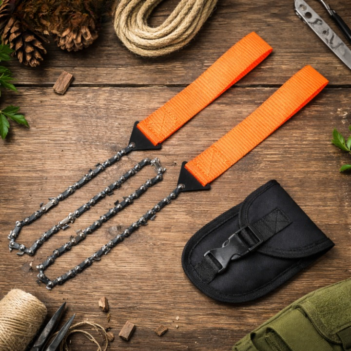 Folding Hand Saw 65 Mn Steel Blade & Magnesium Firestarter