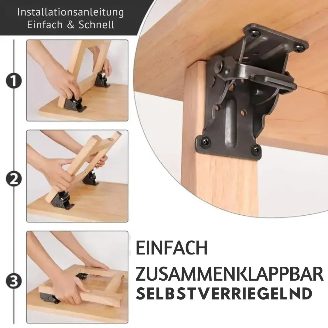 Folding Hinge 90 Degree Self-Locking 496 Lb Capacity
