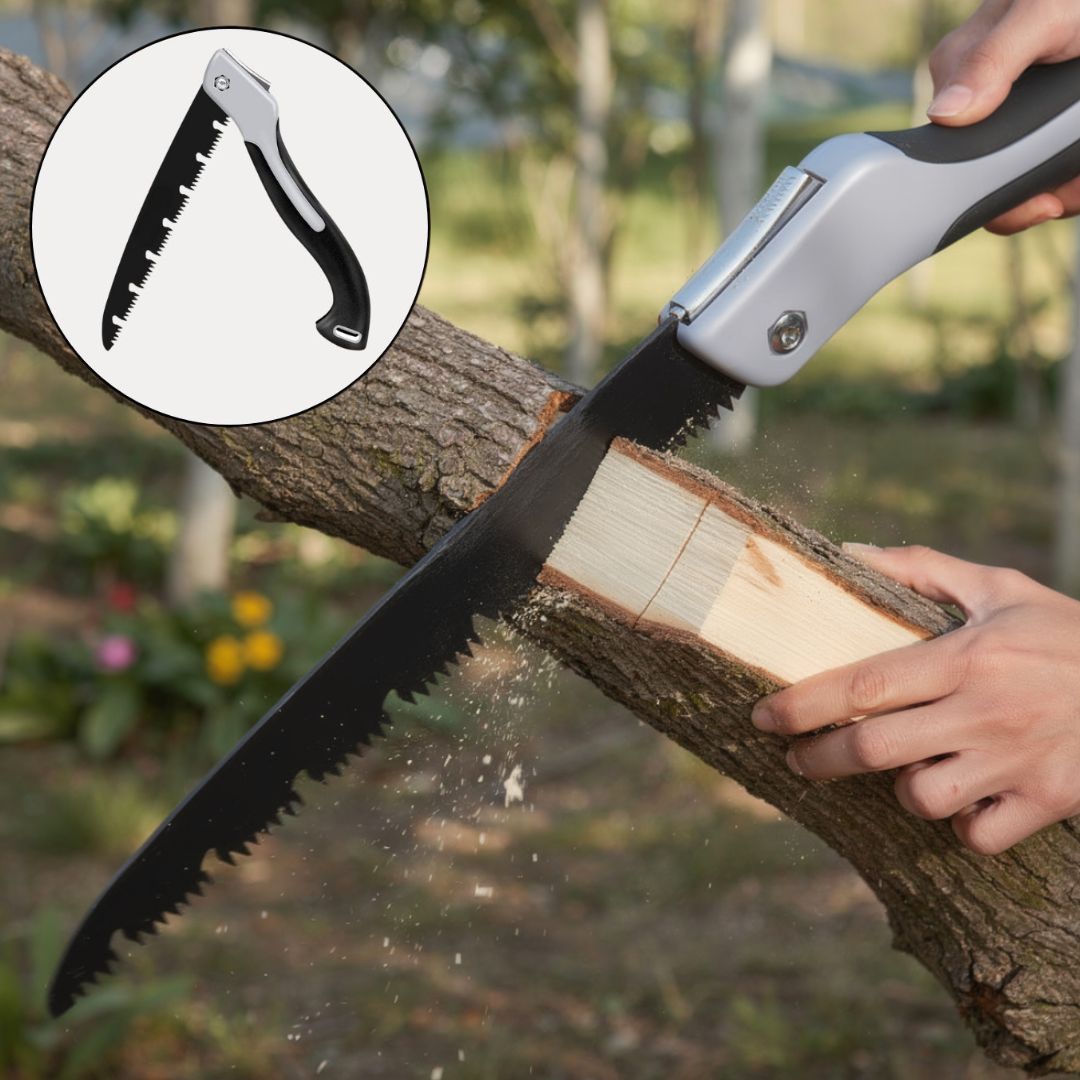 Folding Saw Hardened Steel Blade Ergonomic Non-Slip Handle