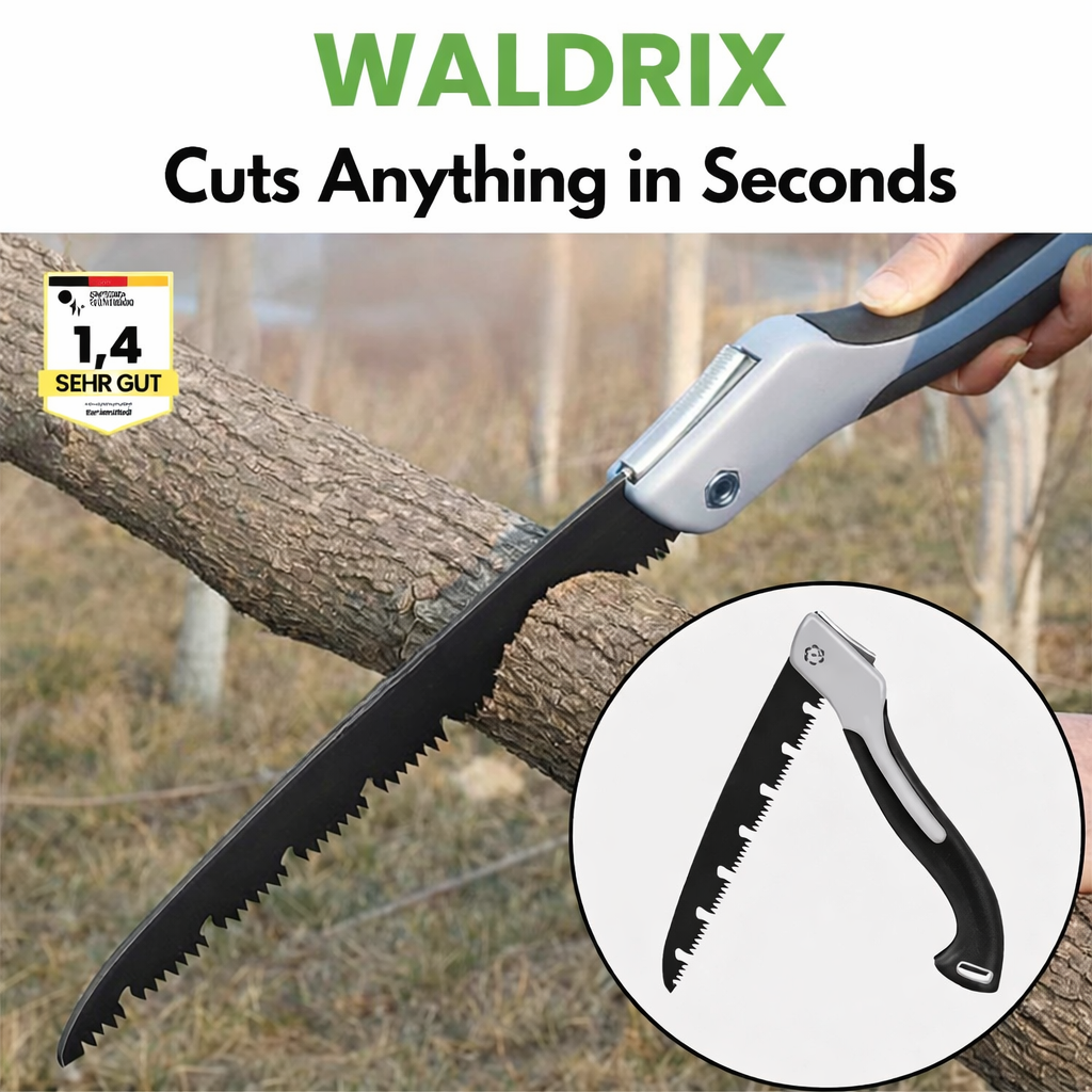 Folding Saw Hardened Steel Blade Ergonomic Non-Slip Handle