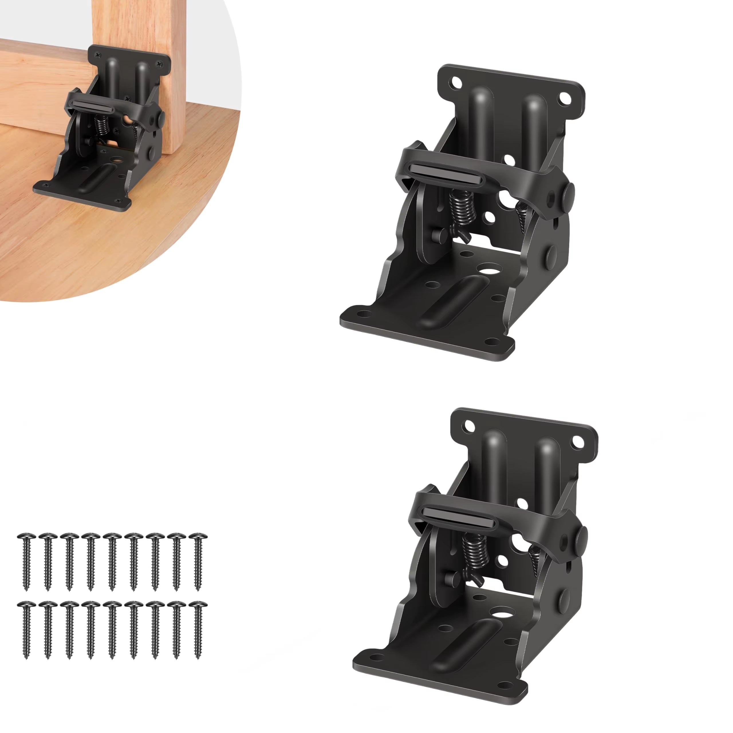 Folding Table Bracket Self-Locking Steel 496 lb Capacity