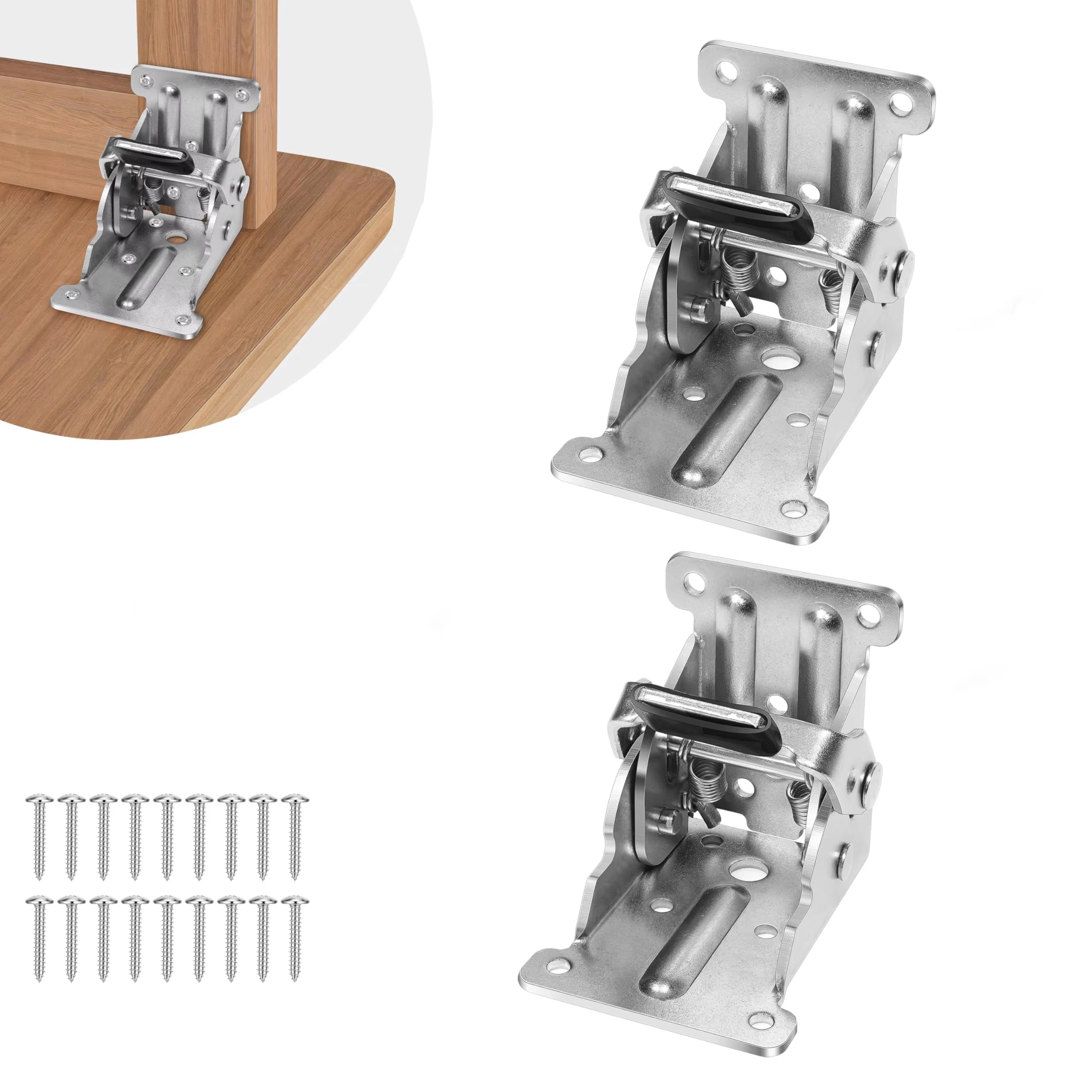 Folding Table Bracket Self-Locking Steel 496 lb Capacity