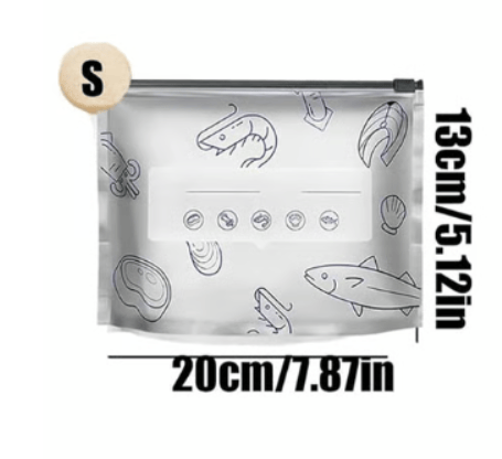 Food Storage Bags Aluminum Foil Airtight Seal & Label Area