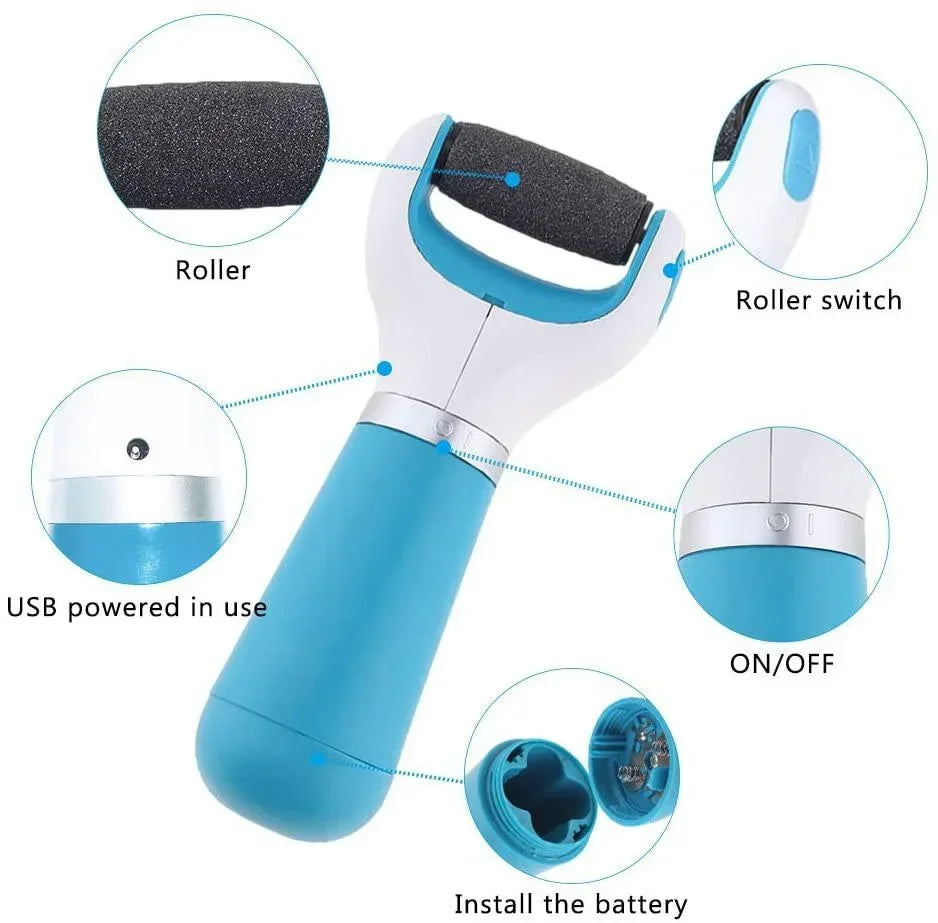 Foot Callus Remover Battery Operated Replaceable Heads