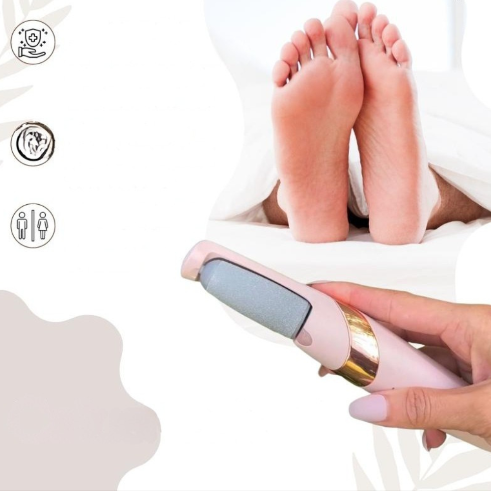 Foot Callus Remover Quartz Rollers Rechargeable Dual Heads