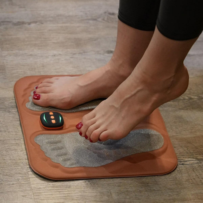 Foot Stimulator NMES Therapy Copper-Fiber Cushion Remote & USB-C