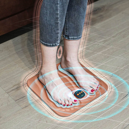 Foot Stimulator NMES Therapy Copper-Fiber Cushion Remote & USB-C