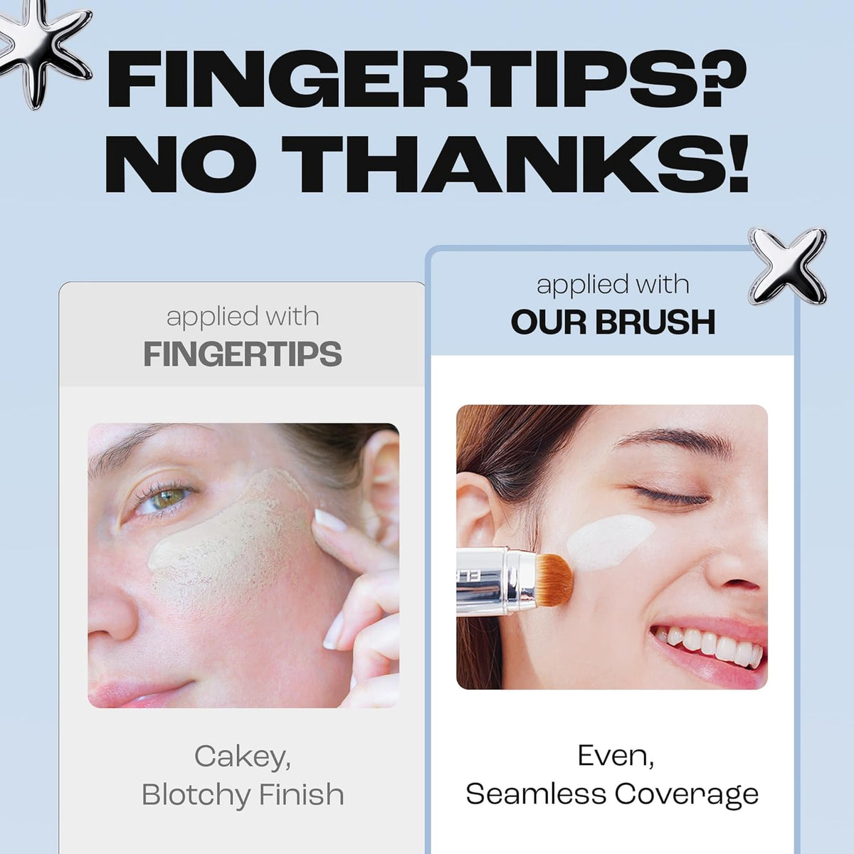 Foundation Stick Intelligent Shade-Adapting Collagen & Niacinamide Dual-Ended Brush