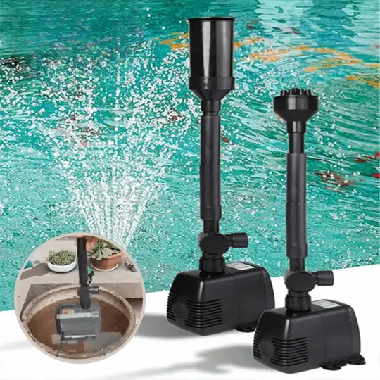 Fountain Pump 12 LED Lights Adjustable Flow Quiet Operation