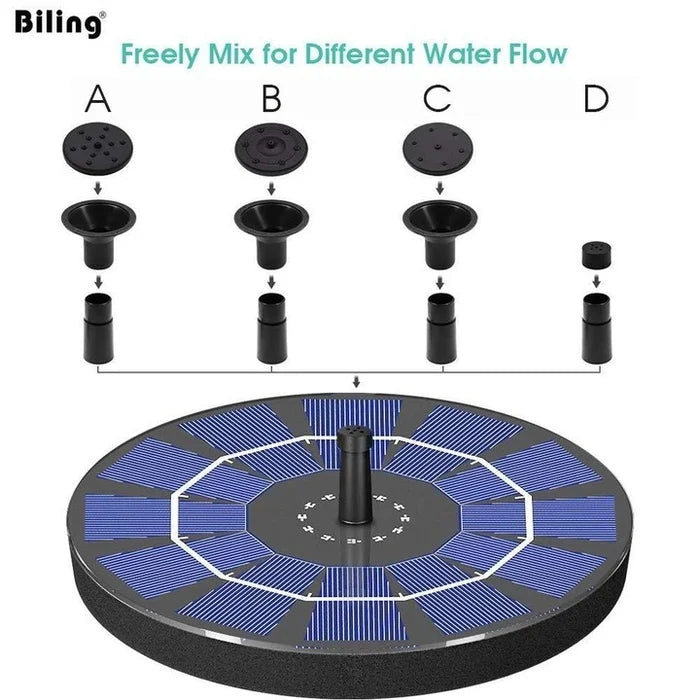 Fountain Pump Solar 8 Nozzles High Flow