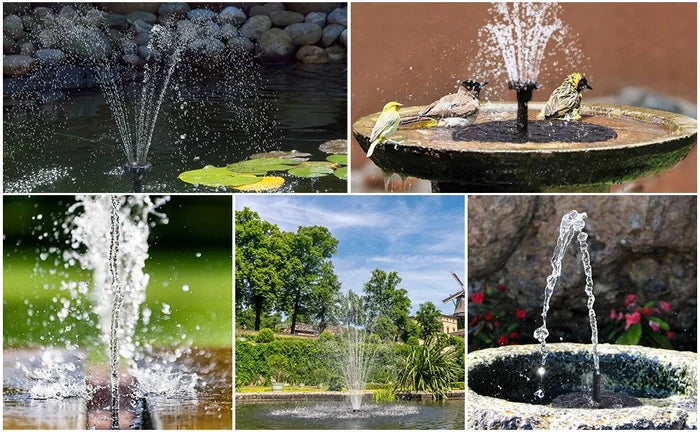 Fountain Pump Solar 8 Nozzles High Flow