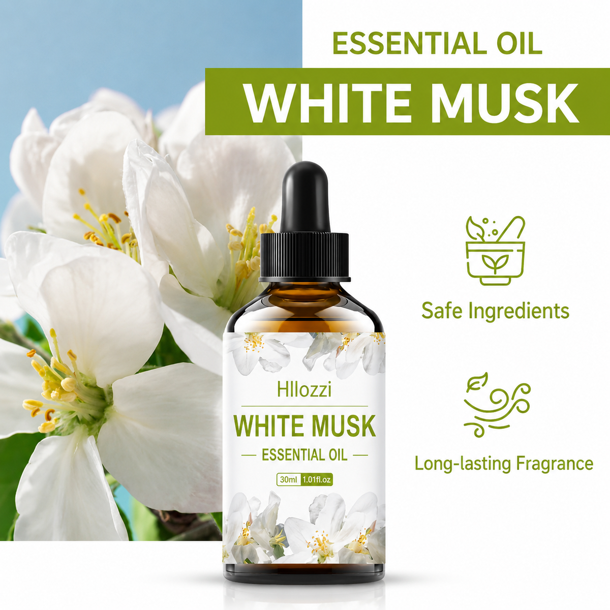 Fragrance Oil White Musk Long-Lasting For Diffuser & Body