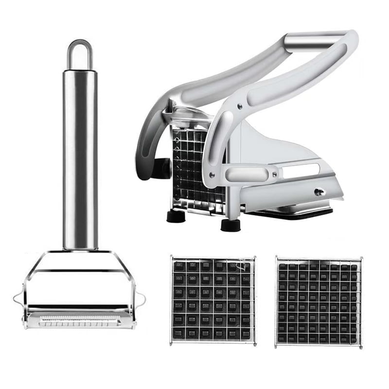 French Fry Cutter Stainless Steel Interchangeable Grids
