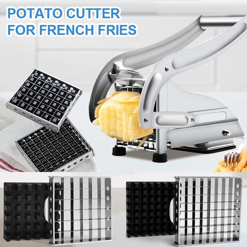 French Fry Cutter Stainless Steel Interchangeable Grids