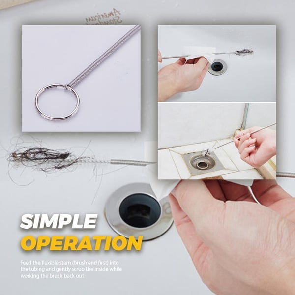 Fridge Drain Brush 61 Inch Flexible Nylon Bristles