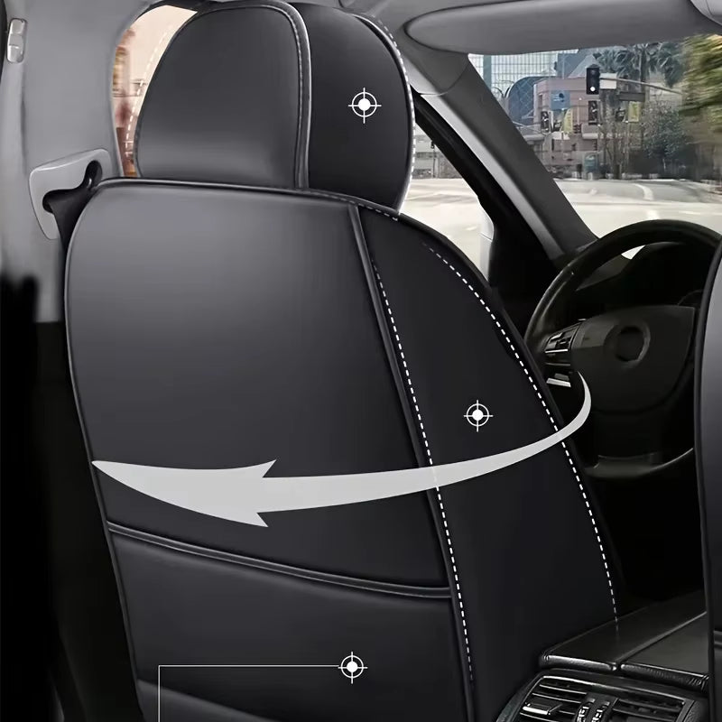 Front Seat Cover Faux Leather Padded Universal Fit