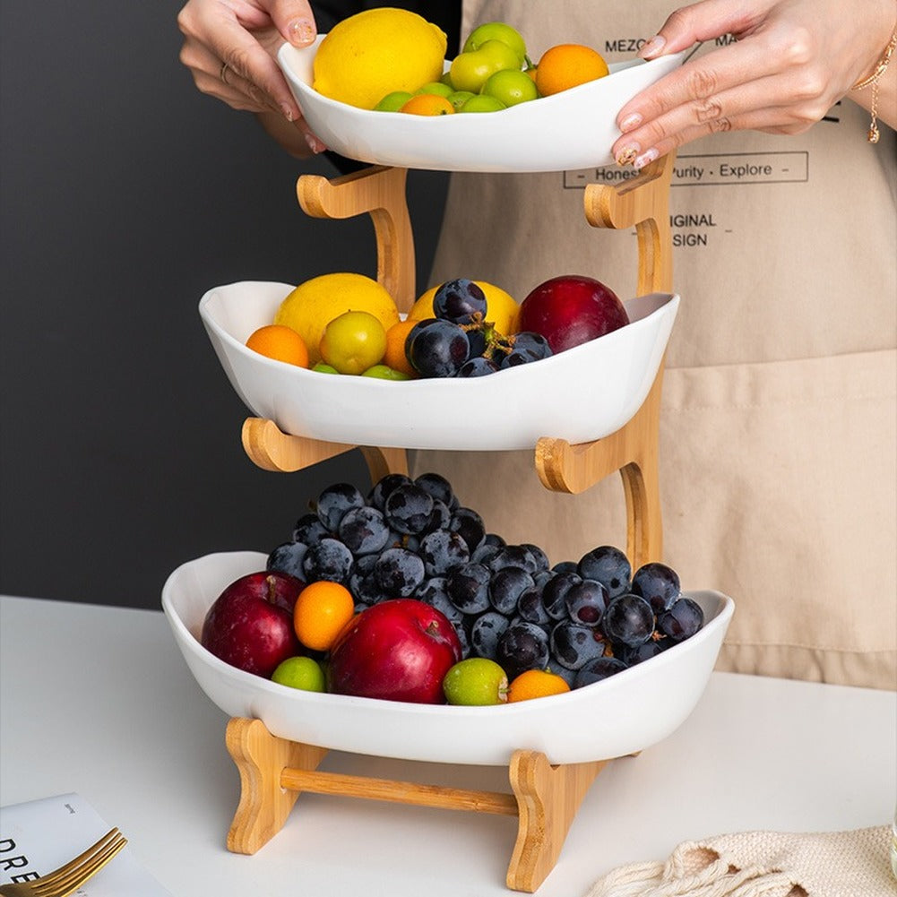 Fruit Basket Stackable Space-Saving Plastic