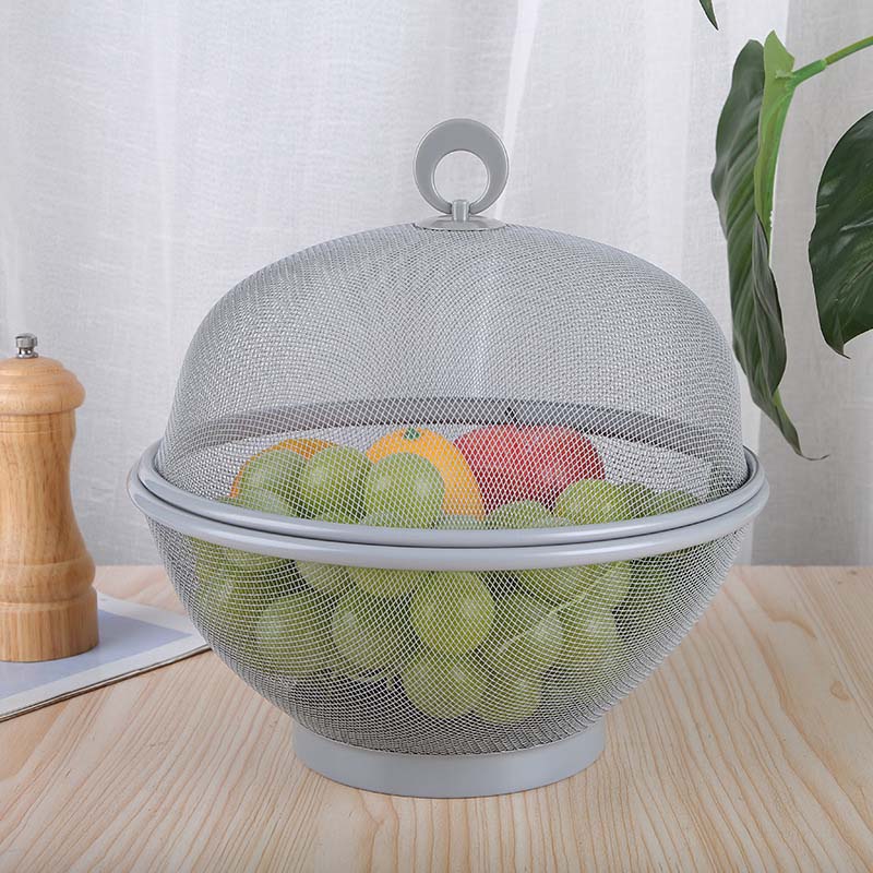 Fruit Basket Steel Mesh Breathable Lid & Strainer