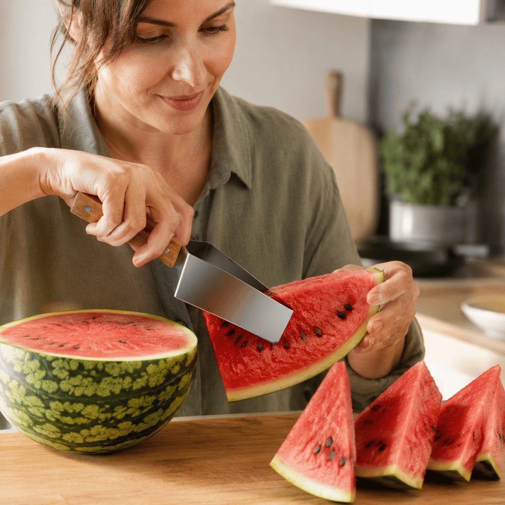Fruit Slicer Stainless Steel Blade Ergonomic Non-Slip Handle