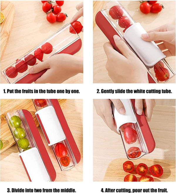 Fruit & Vegetable Slicer Hidden Blade Stainless Steel Handheld