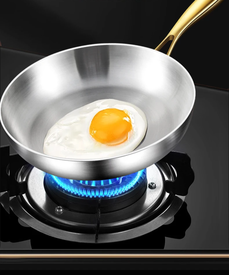Frying Pan 316 Stainless Steel 7-Layer Induction Compatible