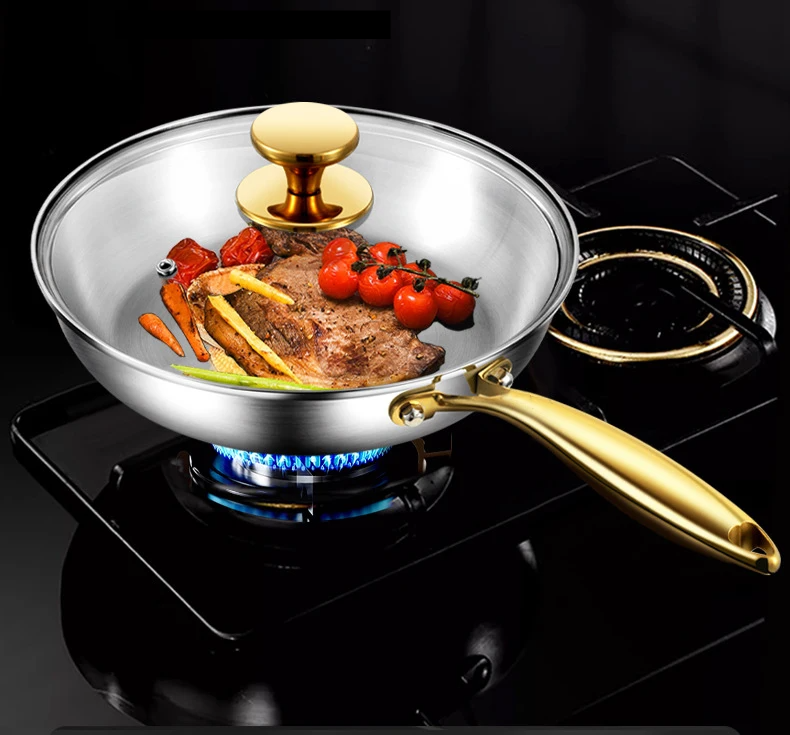 Frying Pan 316 Stainless Steel 7-Layer Induction Compatible