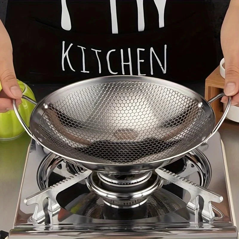 Frying Pan Honeycomb Non-Stick Stainless Steel 11.4 Inch