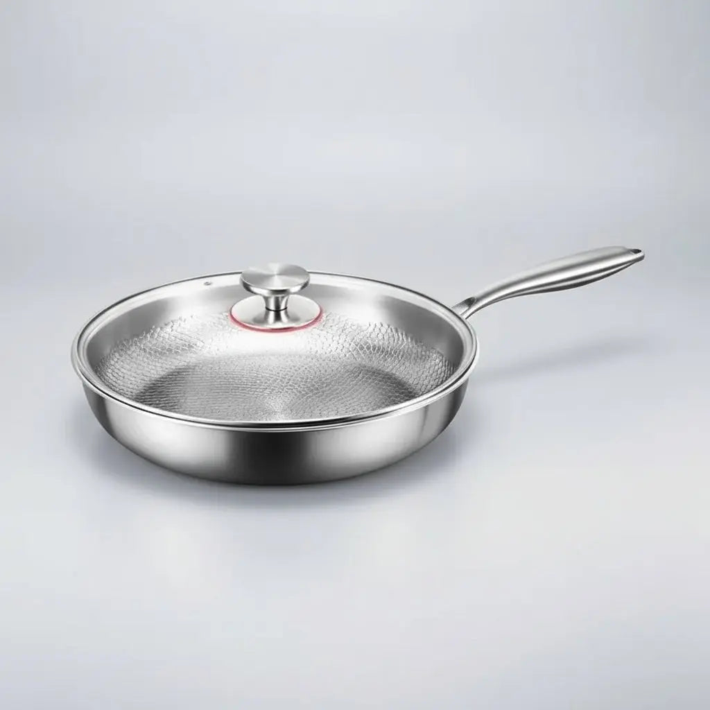 Frying Pan Titanium-Coated Nonstick Hand-Hammered