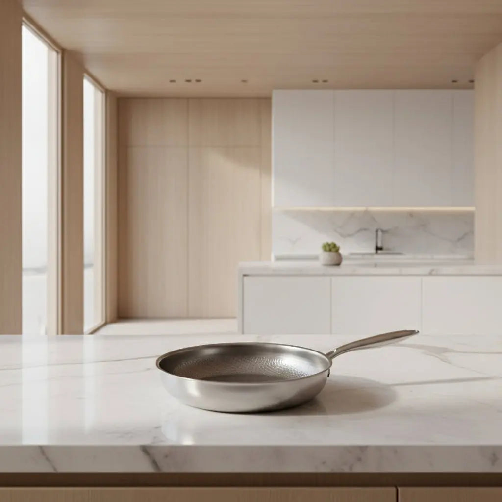 Frying Pan Titanium-Coated Nonstick Hand-Hammered