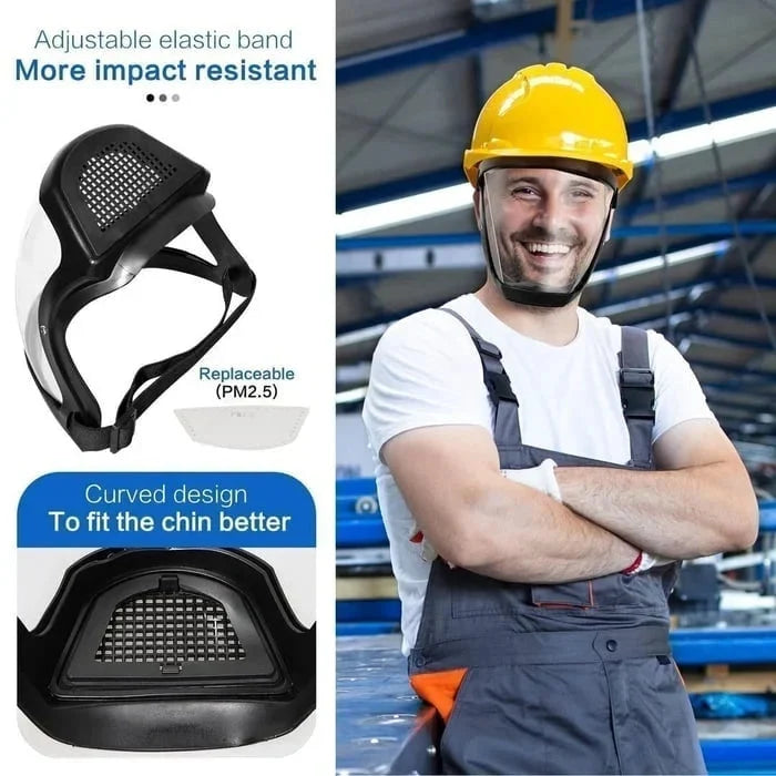 Full Face Shield Anti-Fog Polycarbonate Adjustable Headband